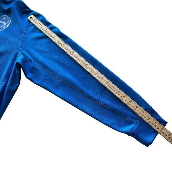 Nike Therma Fit Active Hoodie Pullover Sweatshirt Football Logo Blue Gray XL - Picture 6 of 11
